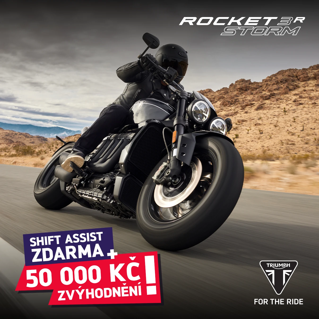 ROCKET 3 STORM R NYNÍ VÝHODNĚJI O 50 000 KČ A SE SHIFT ASSISTEM ZDARMA!