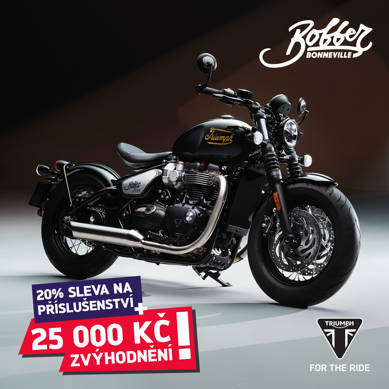 BONNEVILLE BOBBER NYNÍ VÝHODNĚJI O 25 000 Kč!