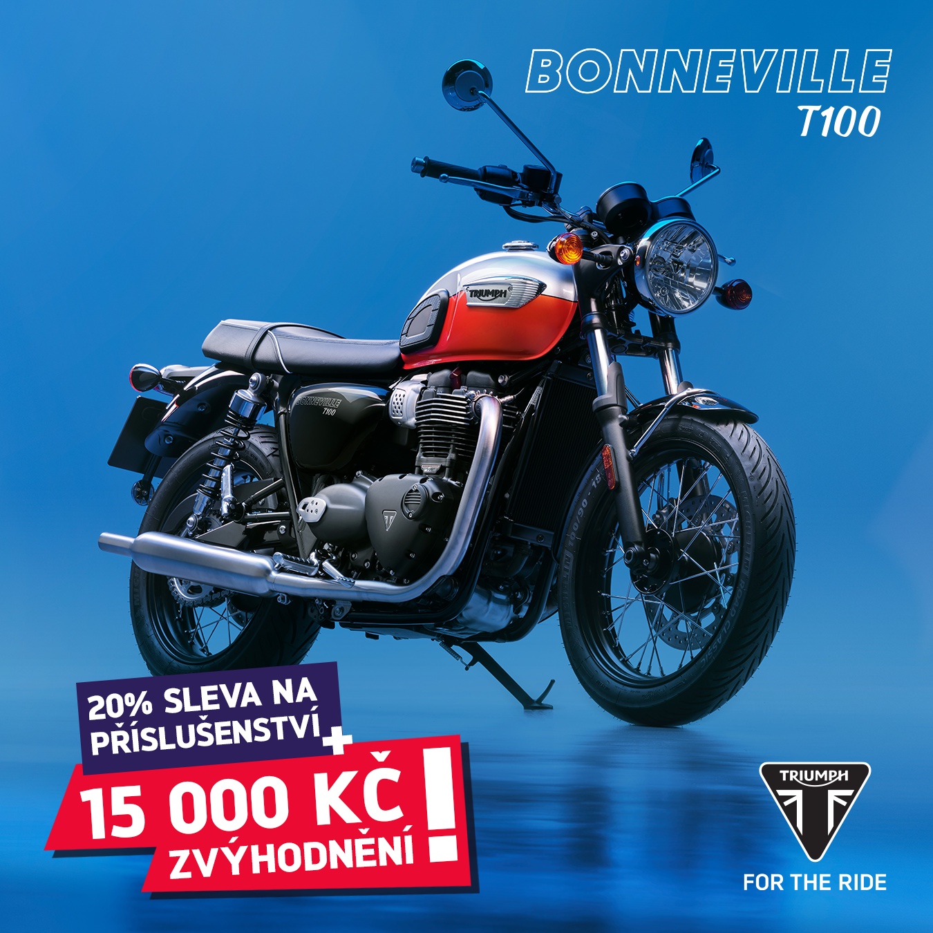 BONNEVILLE T100 NYNÍ VÝHODNĚJI O 15 000 KČ!
